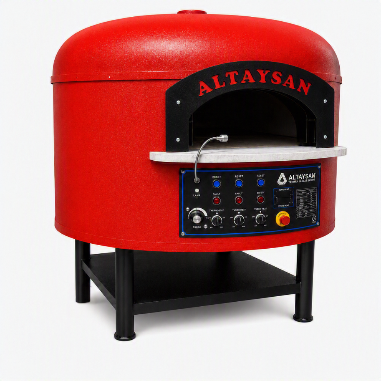 Altaysan Ø90 cm Odunlu Sabit Taş Tabanlı Pizza Fırını