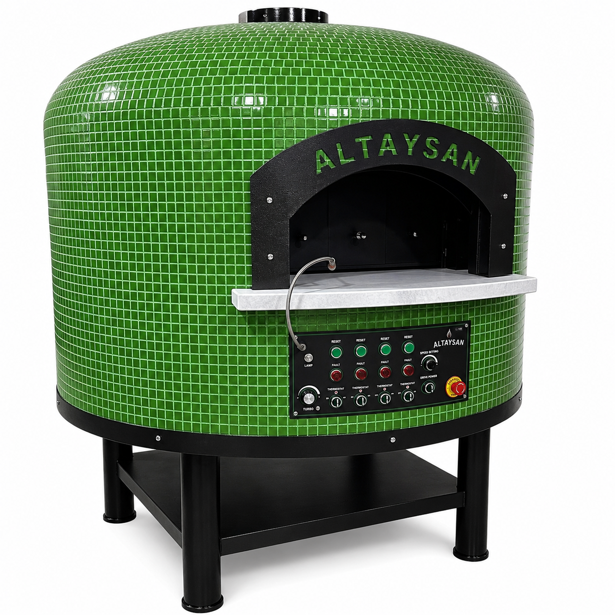 Altaysan Ø130 cm Odunlu Sabit Taş Tabanlı Pizza Fırını